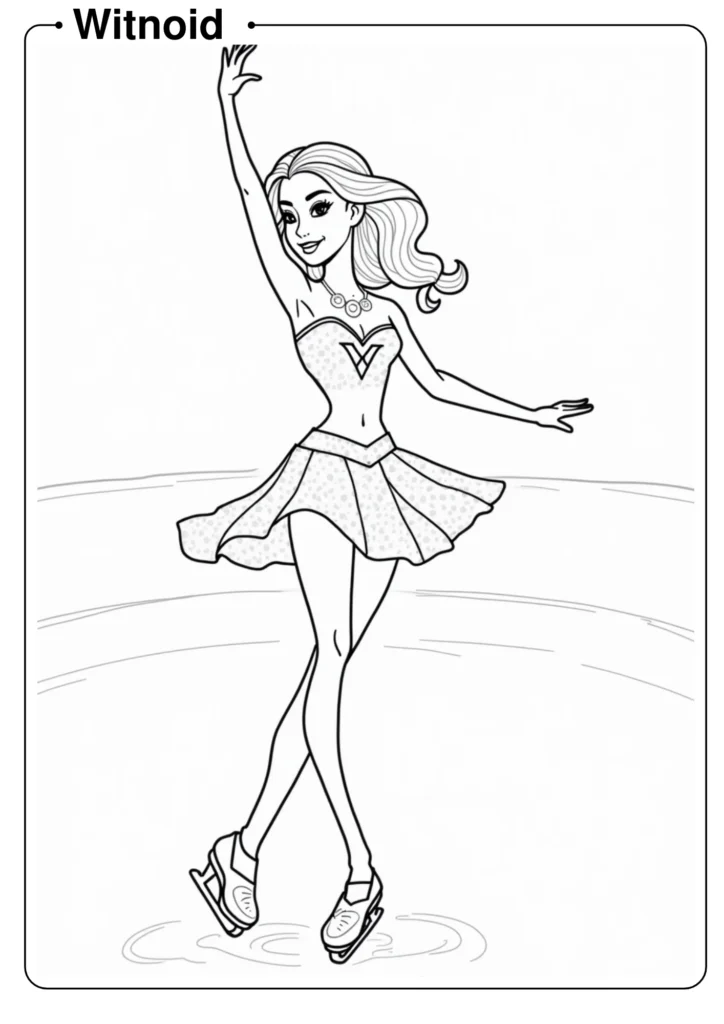 Ice Skater Barbie on Rink