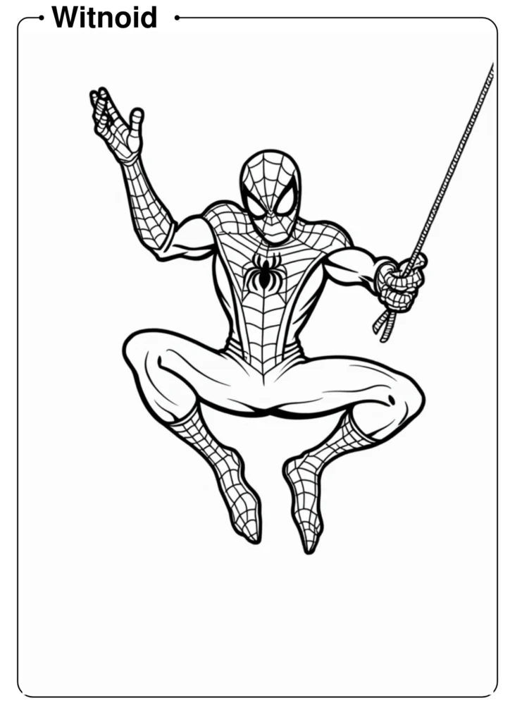 Spider-Man flies