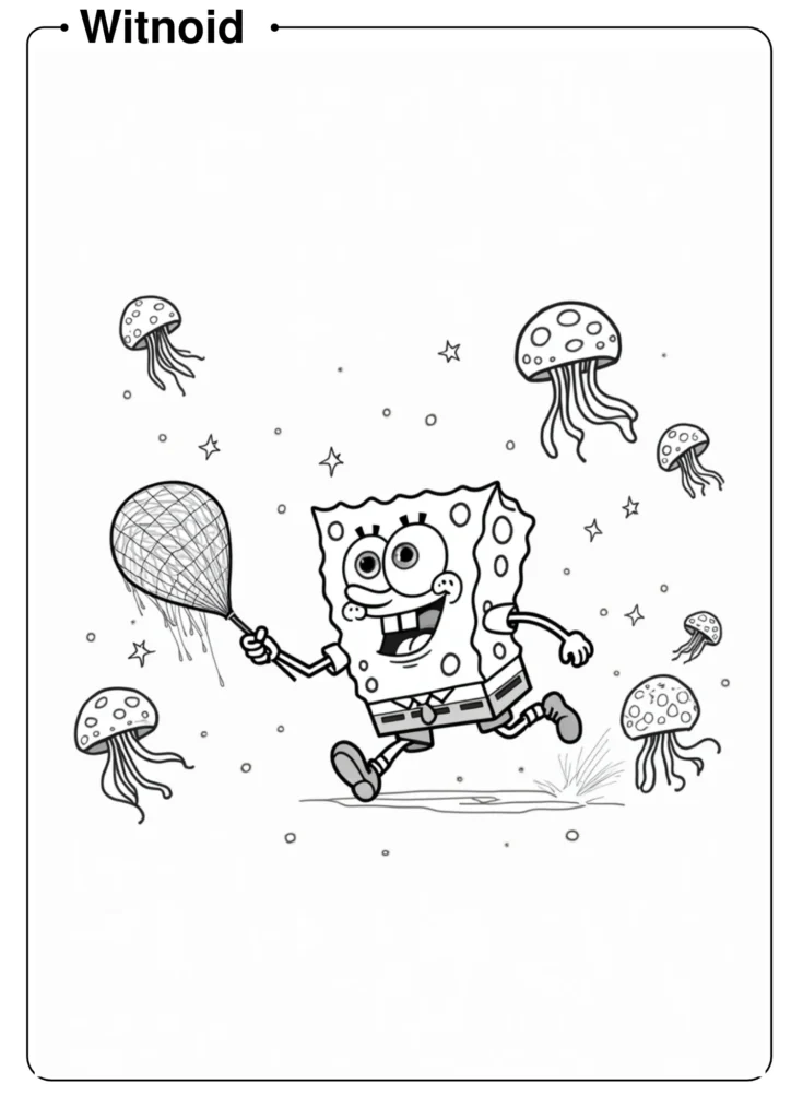 jellyfishing time with SpongeBob 