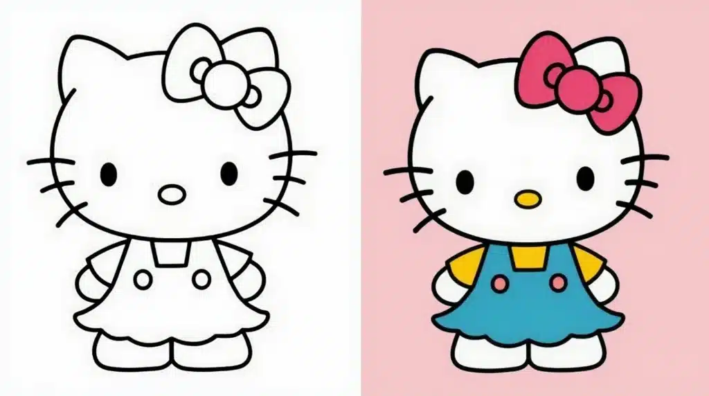 Hello Kitty Coloring Pages
